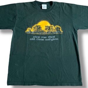 1990s "Give Me That Old Time Religion" Stonehenge T-Shirt Sun Single Stitch Sz L